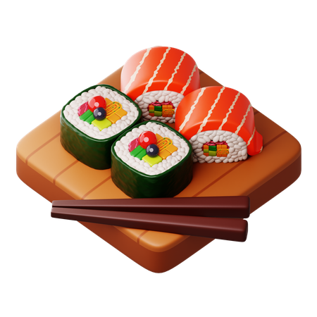 Rolos de sushi  3D Icon