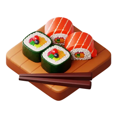 Rolos de sushi  3D Icon