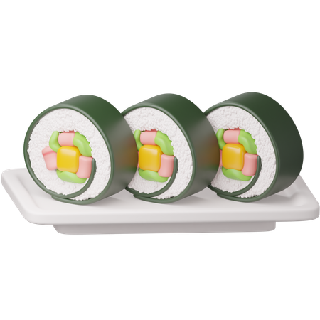 Rolos de sushi  3D Icon