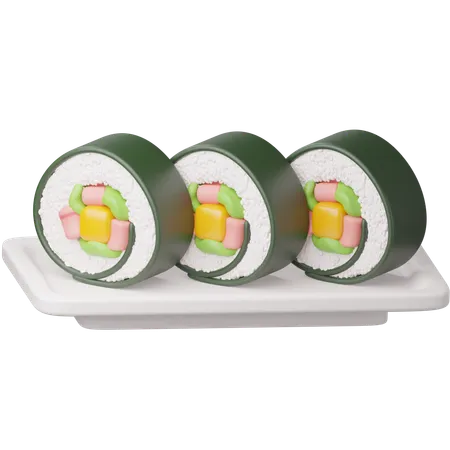 Rolos de sushi  3D Icon