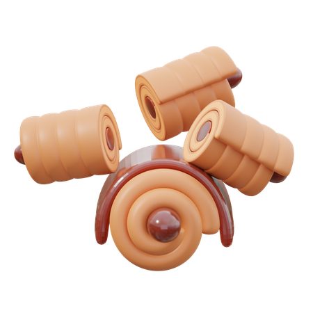 Roll Cake  3D Icon