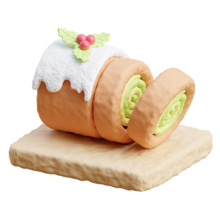 Roll Cake  3D Icon