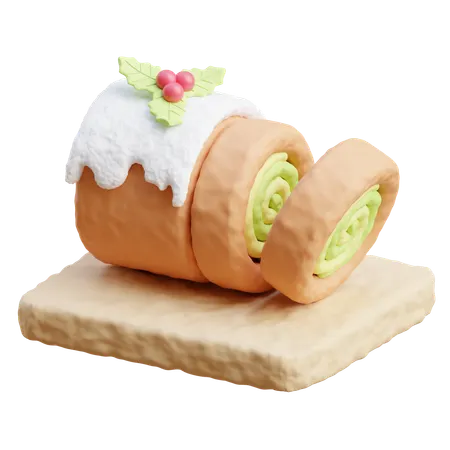 Roll Cake  3D Icon