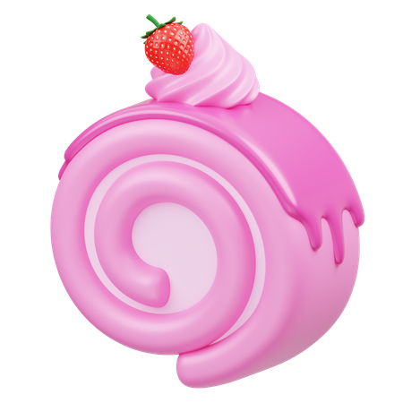 Roll Cake  3D Icon