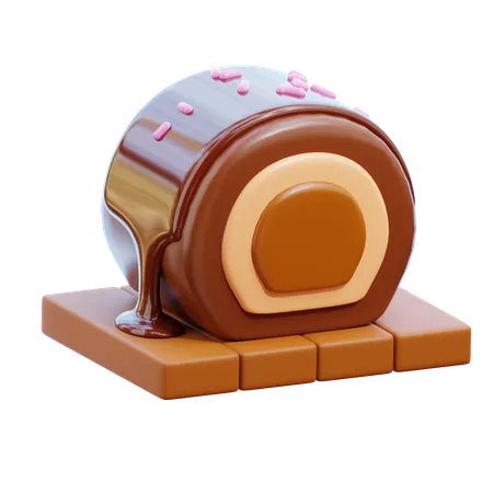 Roll Cake  3D Icon