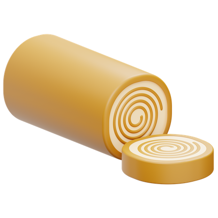 Roll Cake  3D Icon