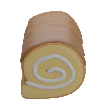 Pastel de rollo  3D Icon