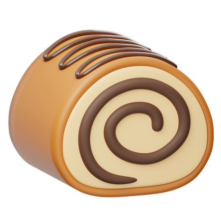 Roll cake  3D Icon