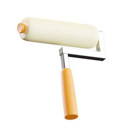 Roll Paint Brush  3D Icon