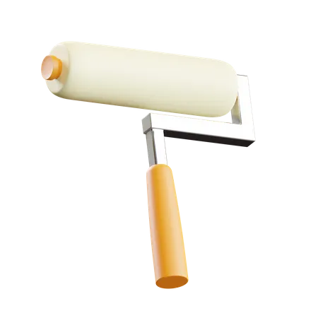 Roll Paint Brush  3D Icon