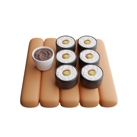Roll Sushi  3D Icon