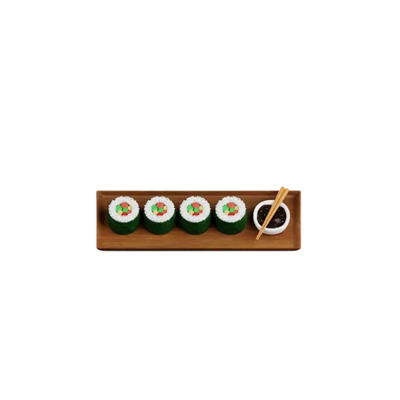 Roll Sushi 3D Icon