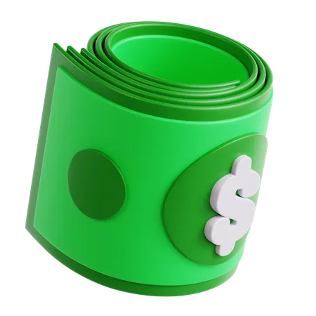 Rolled Bills  3D Icon