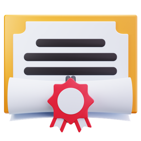 Rolled Diploma  3D Icon