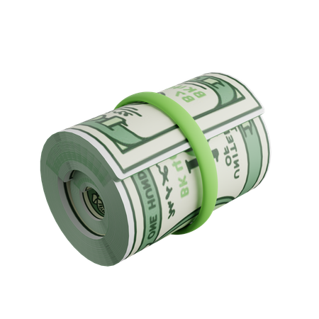 Rolled Money  3D Icon