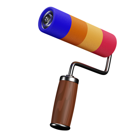 Roller Brush  3D Icon