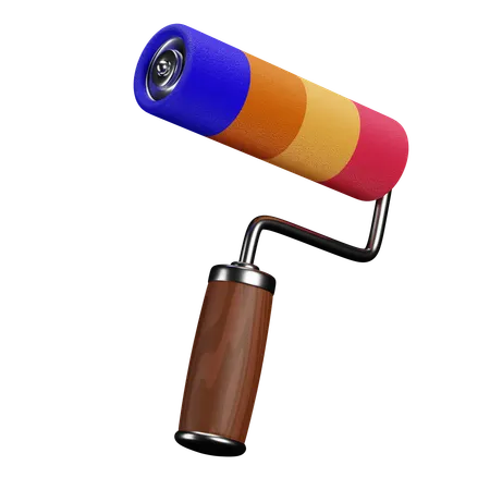 Roller Brush  3D Icon