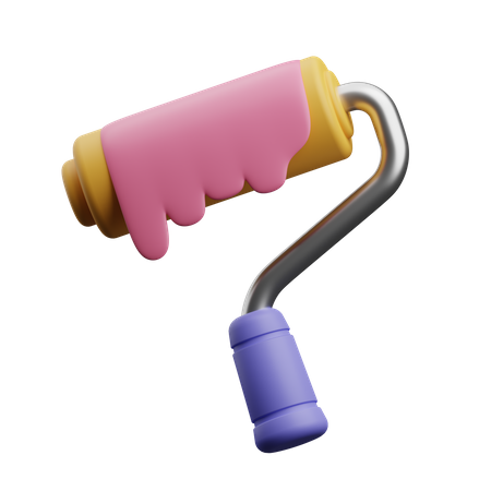 Roller Brush  3D Icon