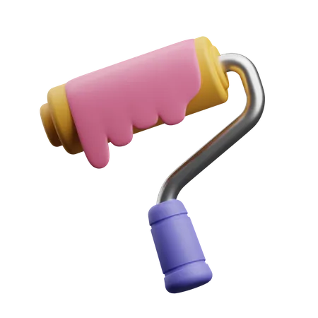 Roller Brush  3D Icon