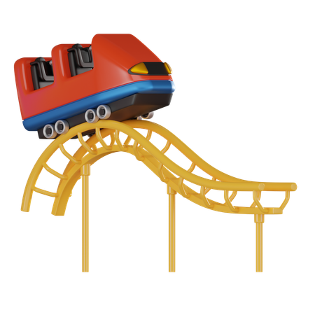 Roller Coaster  3D Icon