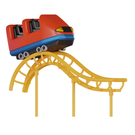 Roller Coaster  3D Icon