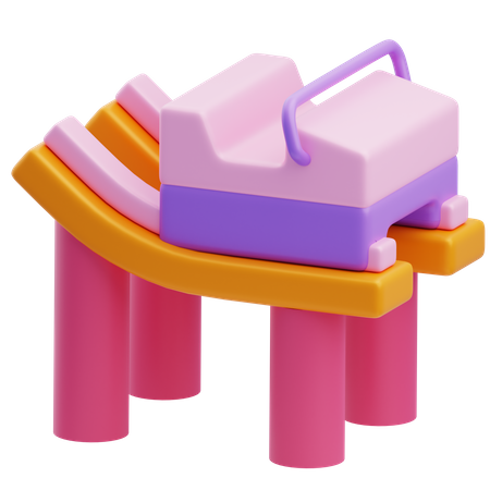 Roller Coaster  3D Icon