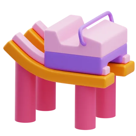 Roller Coaster  3D Icon