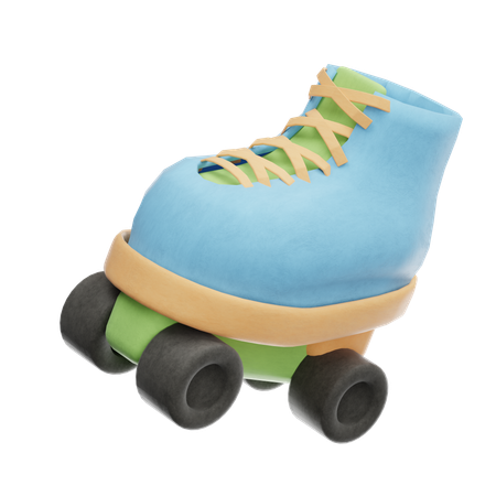Roller Skate Clay  3D Icon
