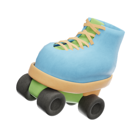 Roller Skate Clay  3D Icon