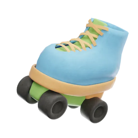 Roller Skate Clay  3D Icon