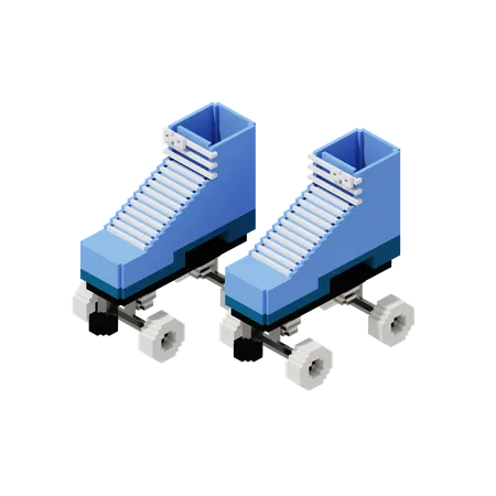 Roller Skates  3D Illustration