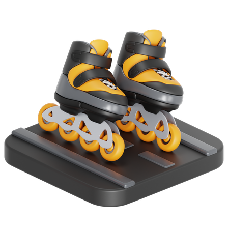 Roller skating  3D Icon