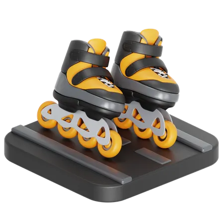 Roller skating  3D Icon