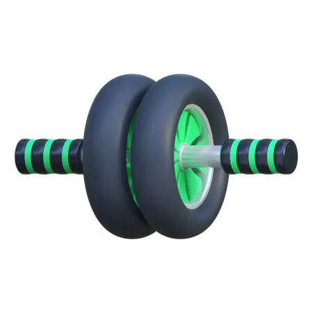 Gym Roller Wheel Icon Gym And Fitness 3 D Illustration 3D Icon