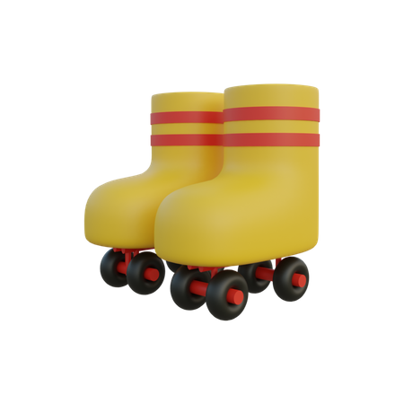 Rollers Skating  3D Illustration