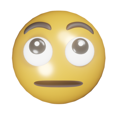 Rolling Eyes Emoji  3D Icon