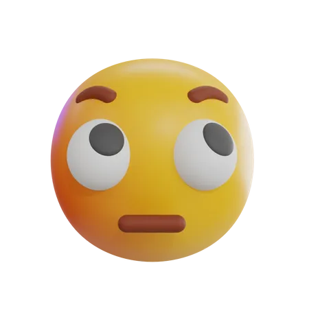 Rolling Eyes Emoji  3D Icon