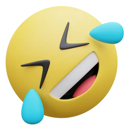 Rolling On The Floor Laughing Crying Emoji 3 D Icon Illustration 3D Icon