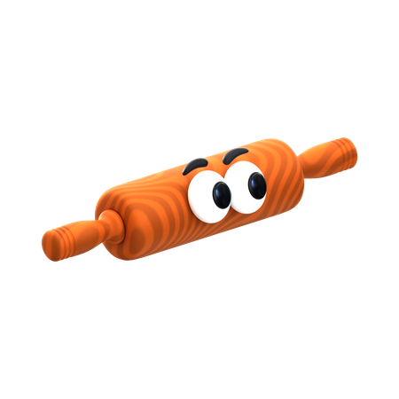 Rolling Pin Cartoon  3D Icon