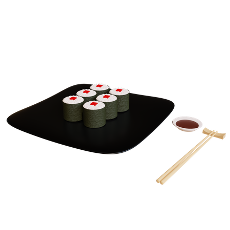 Sushi rollito de atún  3D Icon