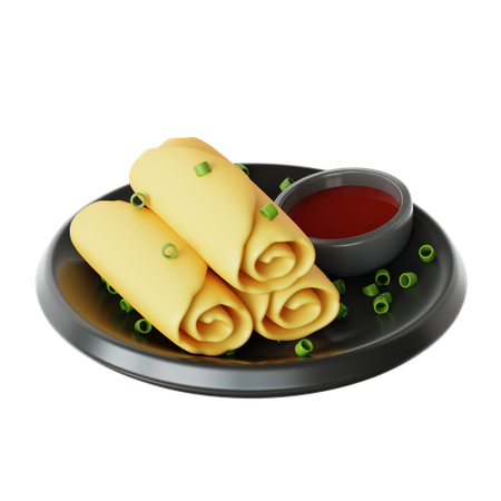 Rollitos de primavera  3D Icon