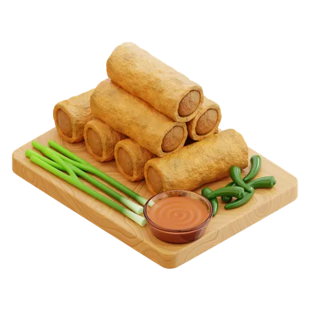 Rollitos de primavera  3D Icon