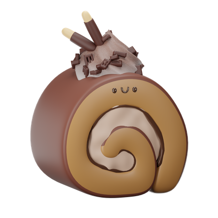 Rollo de mermelada de chocolate  3D Icon