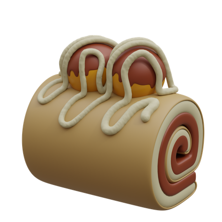 Rollo de mermelada de té de vainilla  3D Icon
