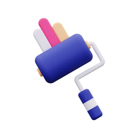 Rollo de pintura  3D Icon