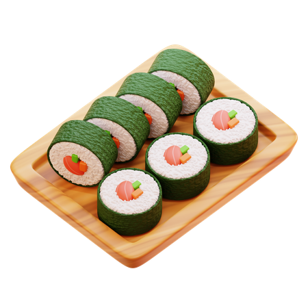 Rollo de sushi  3D Icon