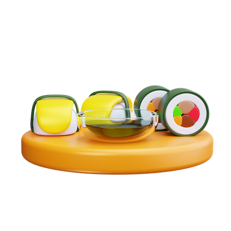 Rollo de sushi  3D Icon