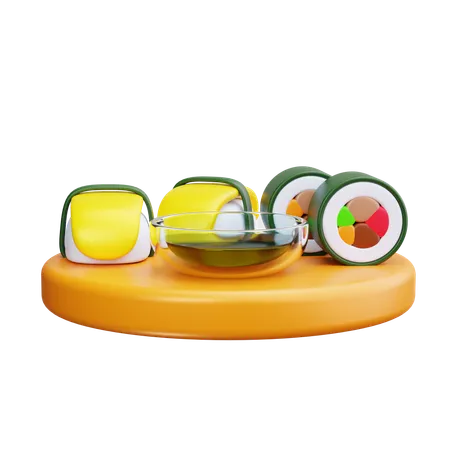 Rollo de sushi  3D Icon