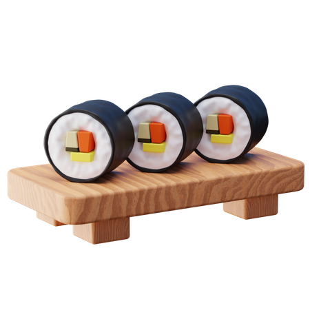 Rollo de sushi  3D Icon