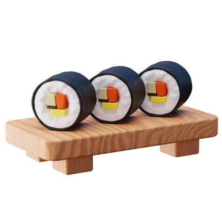 Rollo de sushi  3D Icon